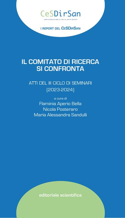Il comitato di ricerca si confronta. Atti del III ciclo di seminari (2023-2024) - copertina