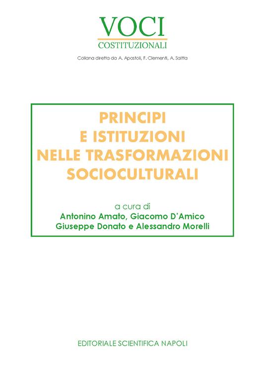 Principi e istituzioni nelle trasformazioni socioculturali - copertina