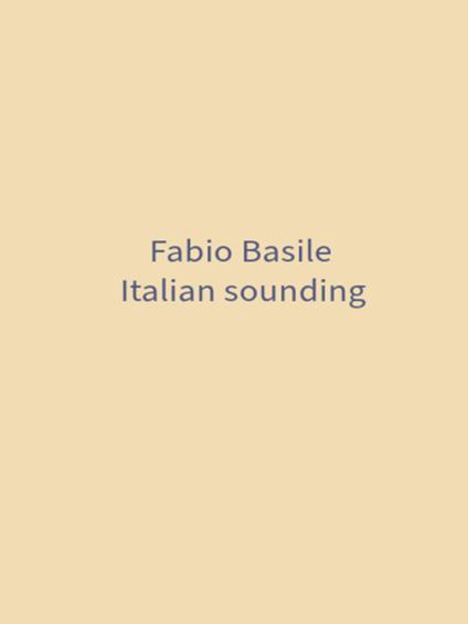 Italian sounding - Fabio Basile - ebook