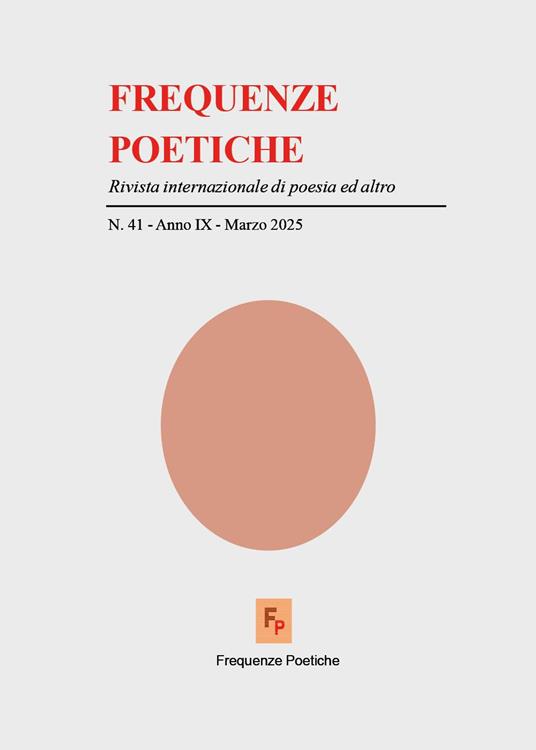 Frequenze poetiche. Rivista internazionale di poesia ed altro. Vol. 41 - Giorgio Moio - copertina