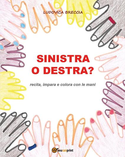 Sinistra o destra? Recita, impara e colora con le mani - Ludovica Breccia - copertina