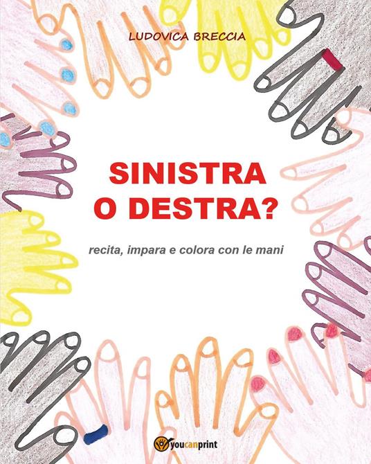 Sinistra o destra? Recita, impara e colora con le mani - Ludovica Breccia - copertina