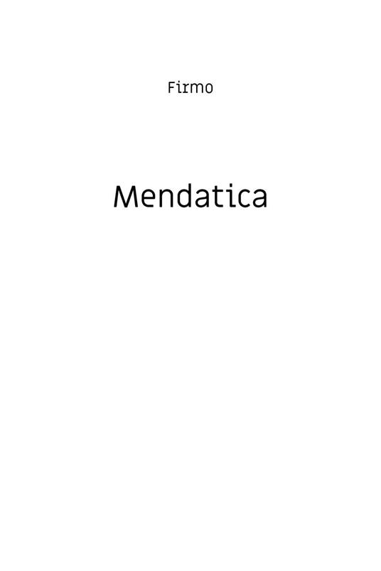 Mendatica - Firmo - copertina