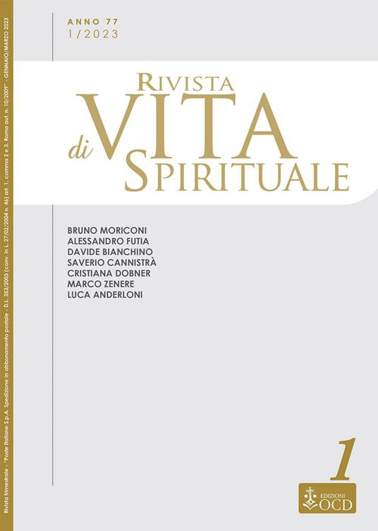 Rivista di vita spirituale (2023). Vol. 1 - Bruno Moriconi - copertina