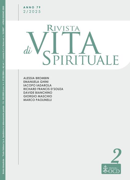 Rivista di vita spirituale (2025). Vol. 2: Una voce del Carmelo Teresiano d'Italia - Alessia Brombin,Emanuela Ghini,Iacopo Iadarola - copertina