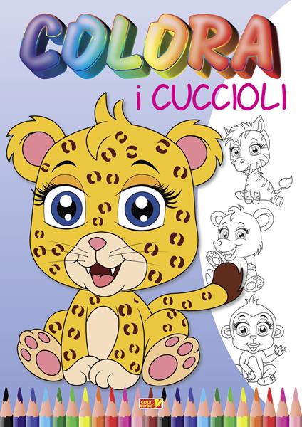Colora i cuccioli. Ediz. illustrata - copertina