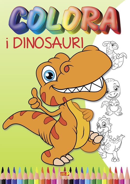 Colora i dinosauri. Ediz. illustrata - copertina