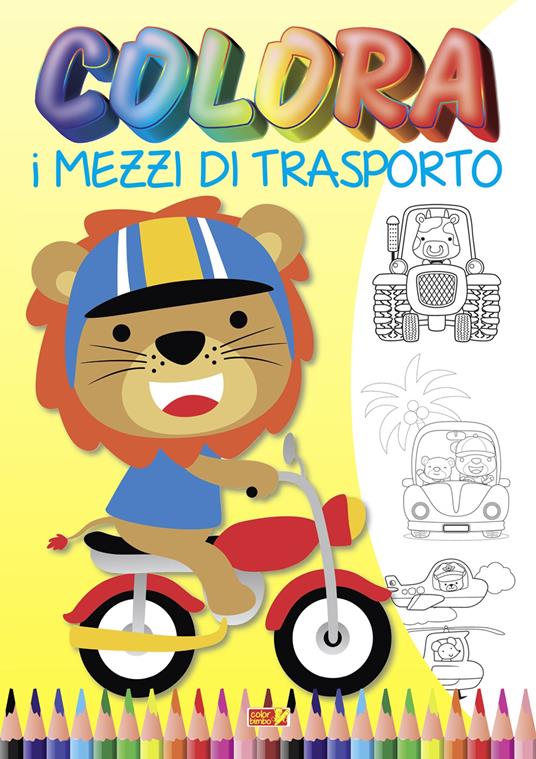 Colora i mezzi di trasporto. Ediz. illustrata - copertina