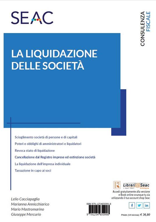 La liquidazione delle società - copertina