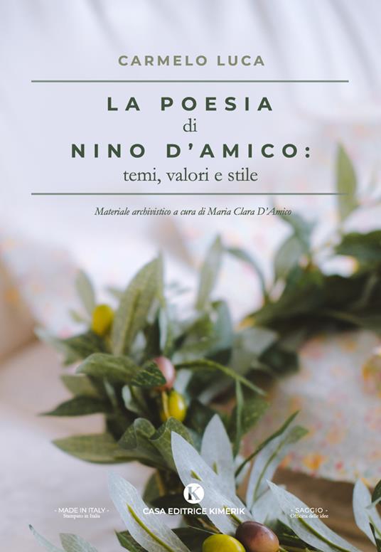 La poesia di Nino D'Amico: temi, valori e stile - Carmelo Luca - copertina