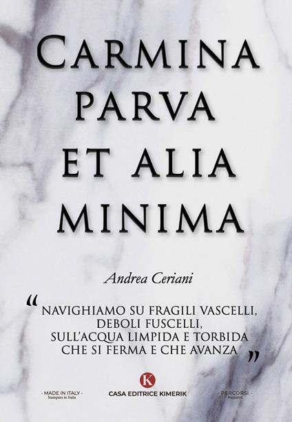 Carmina parva et alia minima - Andrea Ceriani - copertina