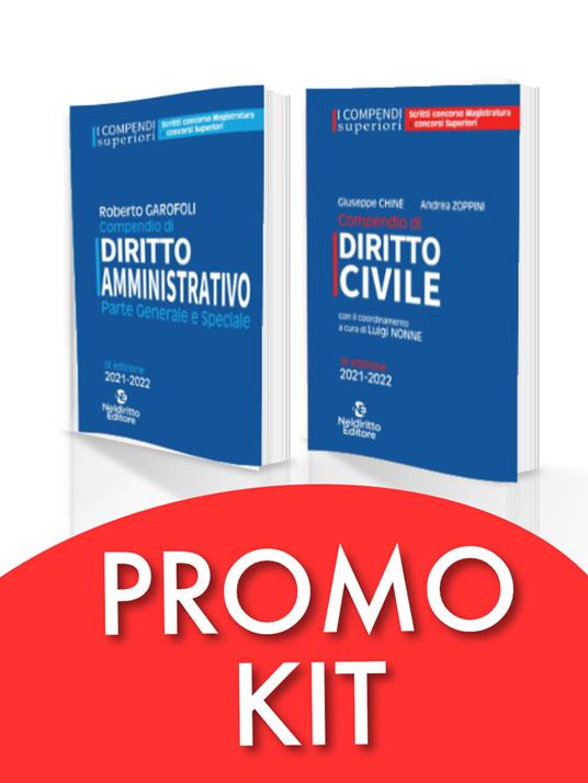 Kit 2 compendi superiori: Compendio superiore di civile+ Compendio superiore di amministrativo. Nuova ediz. - copertina