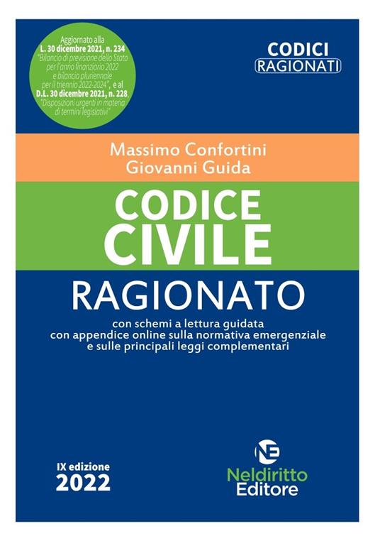 Codice civile ragionato - Massimo Confortini,Giovanni Guida - copertina