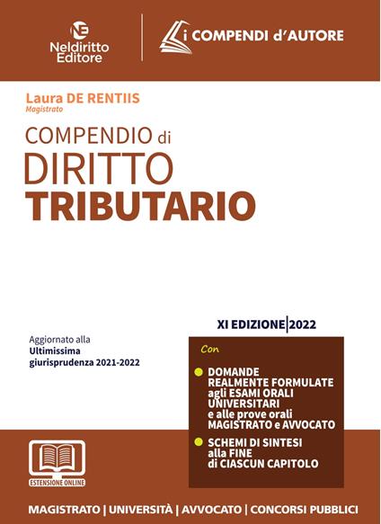 Compendio di diritto tributario - Laura De Rentiis - copertina