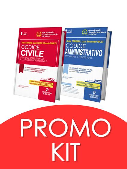 Codice civile e procedura civile con leggi complementari-Codice amministrativo sostanziale e processuale. Concorso magistratura 2022. Kit. Nuova ediz. - Maria Iannone,Luigi Nonne,Manuela Rinaldi - copertina