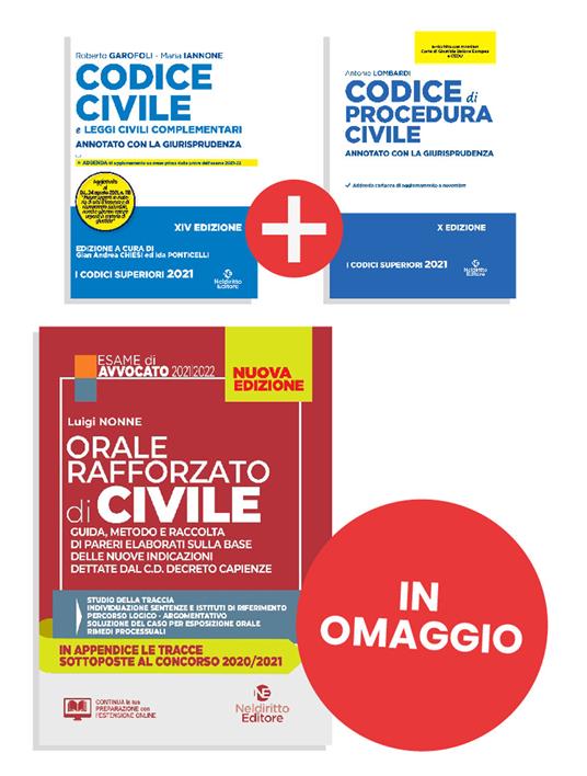 Codice civile e leggi complementari-Codice di procedura civile-Orale rafforzato di diritto civile. Kit Must have. Nuova ediz. - Roberto Garofoli,Maria Iannone - copertina