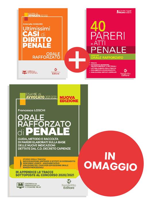 Ultimissimi casi di diritto penale-40 pareri e atti. Penale-Orale rafforzato di penale. Kit Must have - copertina