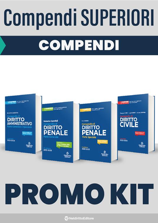 Kit Compendi superiori: Compendio di diritto civile-Compendio di diritto penale. Parte generale-Compendio di diritto penale. Parte speciale-Compendio di diritto amministrativo - copertina