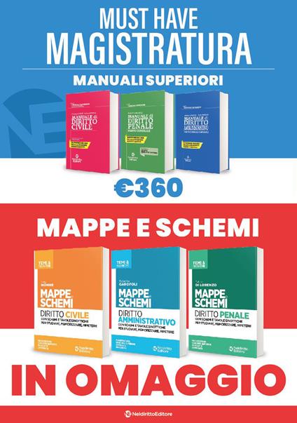 Must have magistratura: Kit 3 Manuali superiori + 3 Mappe e Schemi - copertina