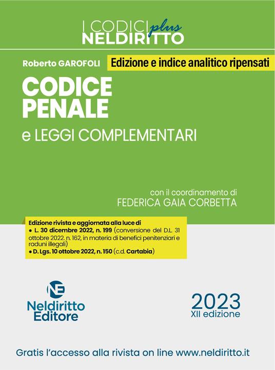 Codice penale e leggi complementari - Roberto Garofoli - copertina