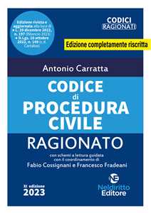 Libro Codice di procedura civile ragionato aggiornato alla Riforma Cartabia. Nuova ediz. Antonio Carratta
