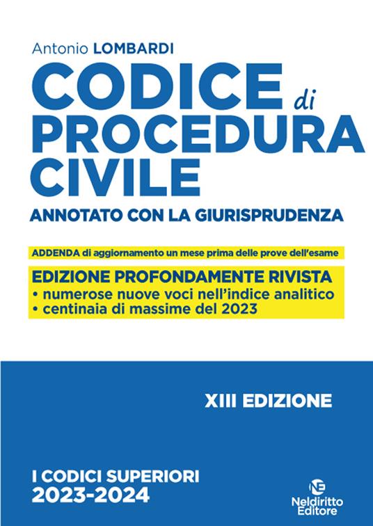 Codice di procedura civile. Annotato con la giurisprudenza - Antonio Lombardi - copertina