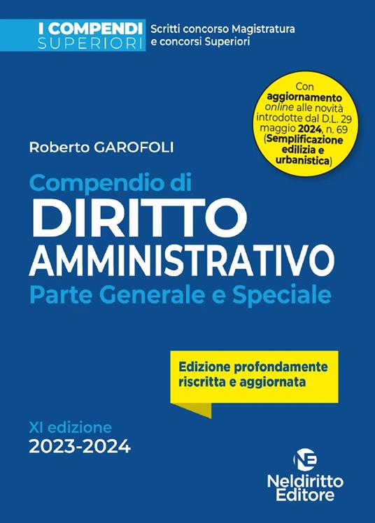 Compendio di diritto amministrativo. Parte generale e speciale - Roberto Garofoli - copertina