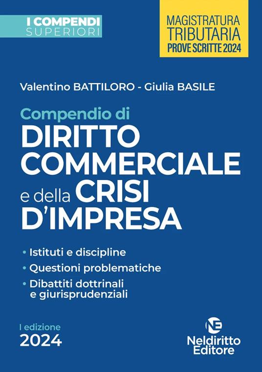 Compendio superiore di diritto commerciale e della crisi di impresa (2024) - copertina