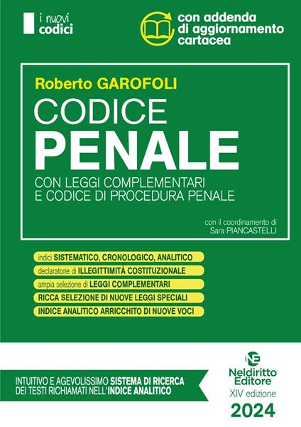 Codice normativo di diritto penale. Concorso in magistratura (2024) - copertina