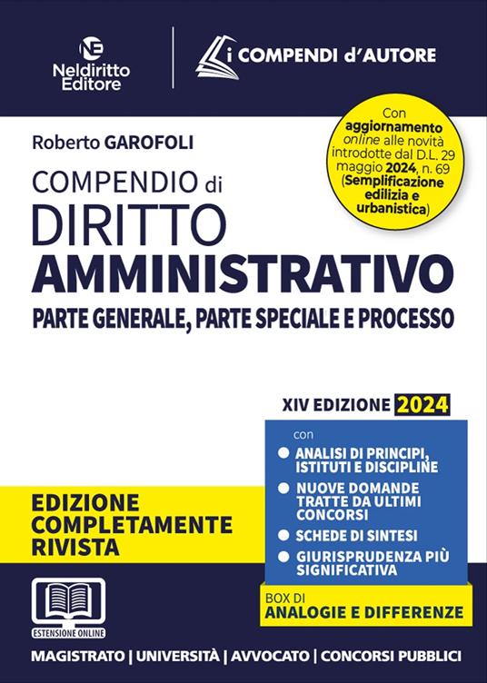 Compendio di diritto amministrativo. Parte generale e speciale. Nuova ediz. - Roberto Garofoli - copertina