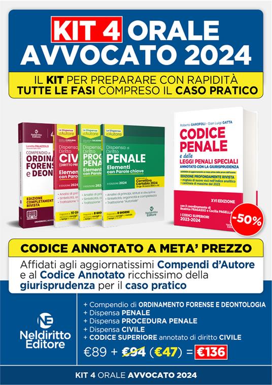 Speciale orale avvocato. Kit e dispense: Compendio-Codici (Penale, Ordinamento forense, Procedura penale, Civile) - Marco Tomassetti - copertina