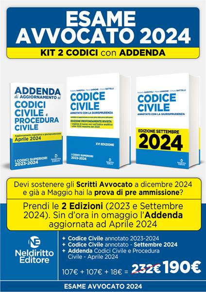 Codice civile. Annotato con la giurisprudenza + Addenda Codice Civile e Procedura Civile + Codice Civile Annotato. Nuova ediz. - Roberto Garofoli,Ettore Battelli,Maria Iannone - copertina