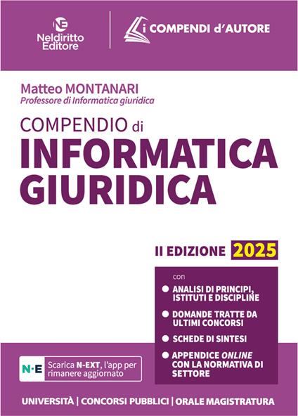 Compendio di informatica giuridica. Con espansione online - Matteo Montanari - copertina