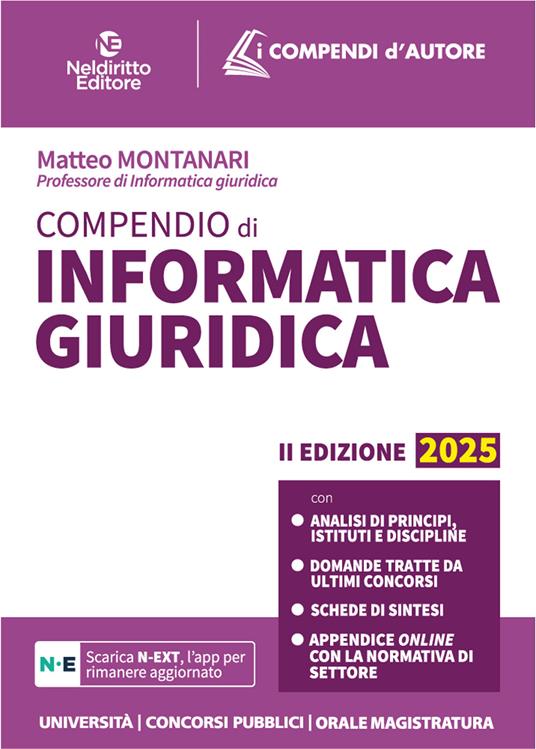 Compendio di informatica giuridica. Con espansione online - Matteo Montanari - copertina