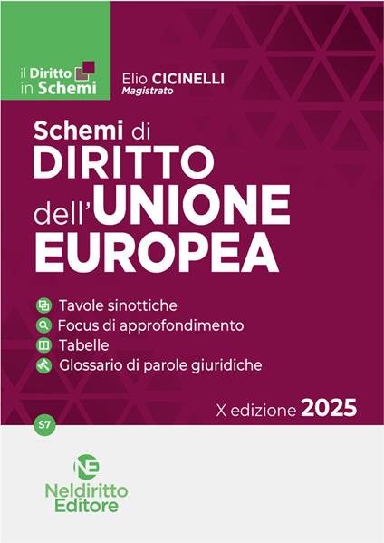 Schemi di diritto dell'Unione Europea. Nuova ediz. - Elio Cicinelli - copertina