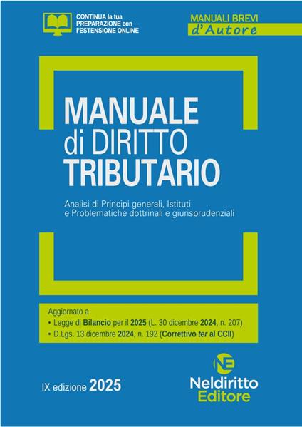 Manuale di diritto tributario. Analisi di principi generali, istituti e problematiche dottrinali e giurisprudenziali - Francesco Terrusi - copertina