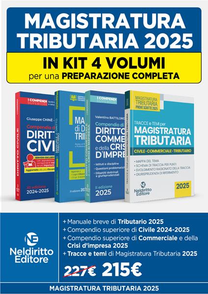 Concorso Magistratura Tributaria: kit 4 volumi per una preparazione completa - copertina
