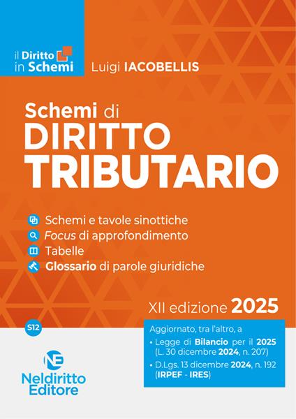 Schemi di diritto tributario - Luigi Iacobellis - copertina