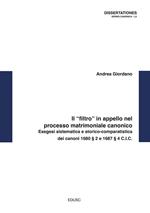 Il «filtro» in appello nel processo matrimoniale canonico. Esegesi sistematica e storico-comparatistica dei canoni 1680 § 2 e 1687 § 4 C.I.C.