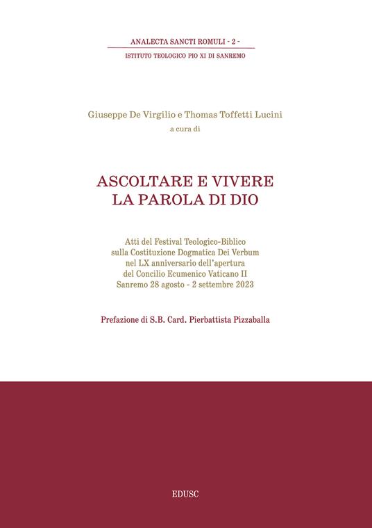 Ascoltare e vivere la parola di Dio - copertina
