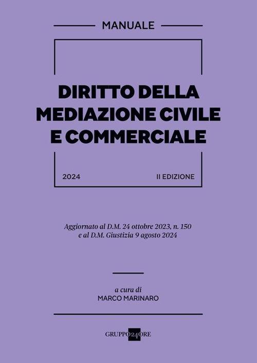 Diritto della mediazione civile e commerciale - copertina