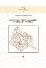 Note sulla toponomastica storica di Ficarra