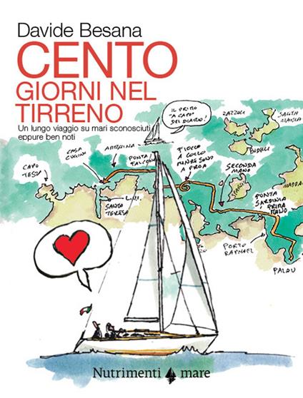 Cento giorni nel tirreno. Un lungo viaggio su mari sconosciuti, seppure ben noti - Davide Besana - copertina