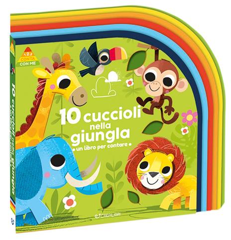 10 cuccioli nella giungla. Un libro per contare. 1 2 3 conta con me. Ediz. a colori - copertina