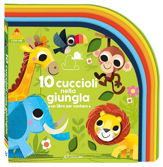 10 cuccioli nella giungla. Un libro per contare. 1 2 3 conta con me. Ediz. a colori - copertina