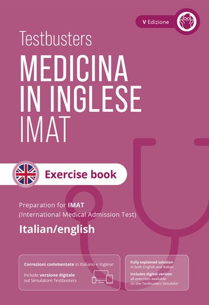 Testbusters Test di Medicina in Inglese IMAT - Eserciziario Commentato - copertina