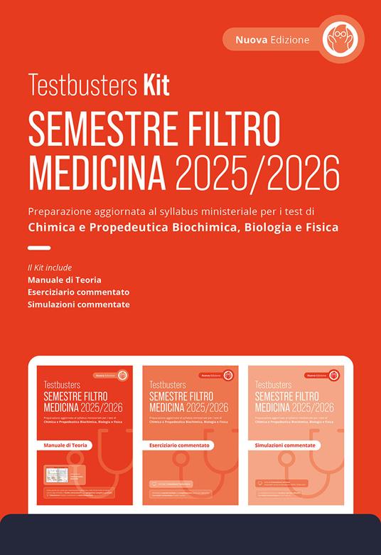 Testbusters. Ammissione a Medicina 2025/2026. Kit. Preparazione per gli esami di chimica e propedeutica biochimica, biologia e fisica - copertina