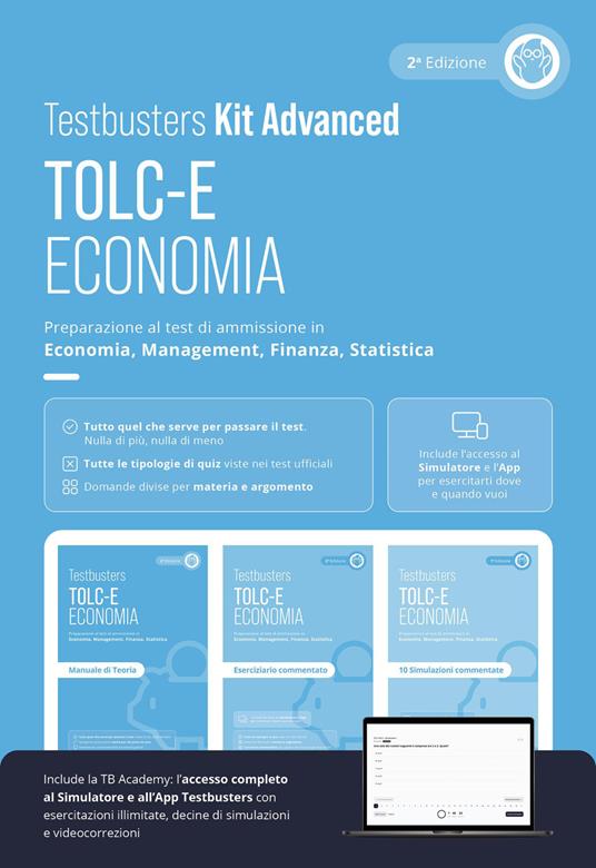 Testbusters TOLC-E. Kit Advanced - copertina