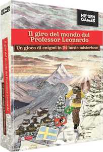 Giocattolo Hidden Games. Il giro del mondo del professor Leonardo. Gioco da tavolo MS Edizioni