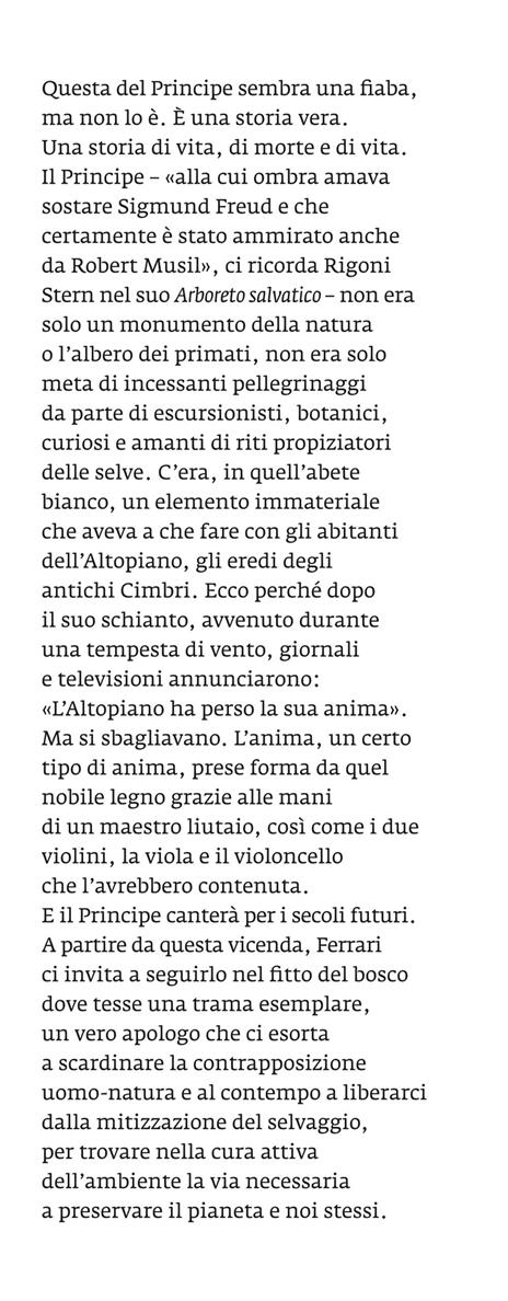 Il canto del Principe. Storia di un albero - Marco Albino Ferrari - 2